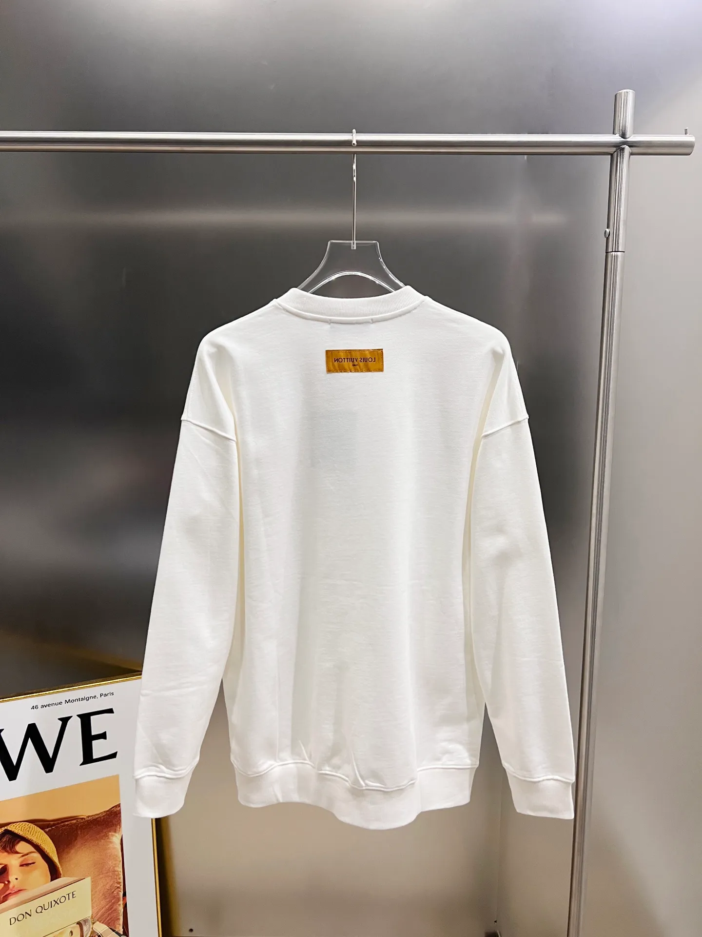 🅿️260 1v Louis* 2025 Autumn and Winter New Style Customized Double Yarn Fabric Round Neck Long Sleeve Sweater Classic Letter Foaming Technology High-End Version! The same loose version for men and women S M L XL XXL five sizes color black white